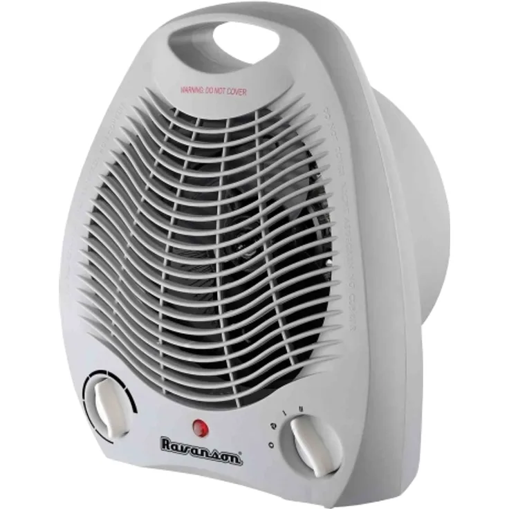 Ravanson FH-105 Elektrischer Raumheizlüfter Flur Grau Drehregler 2000 W 1000 W