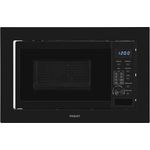 Exquisit EMW20-DG-020 Mikrowelle mit Grill, 59,5 cm breit, Einbaugerät, 800W, 20L Garraum, 5 Leistungsstufen, Edelstahl, schwarz