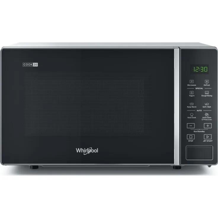 Whirlpool MWP201SB Mikrowelle, 20 Liter Garraum, 700 Watt, Standgerät, Display, schwarz
