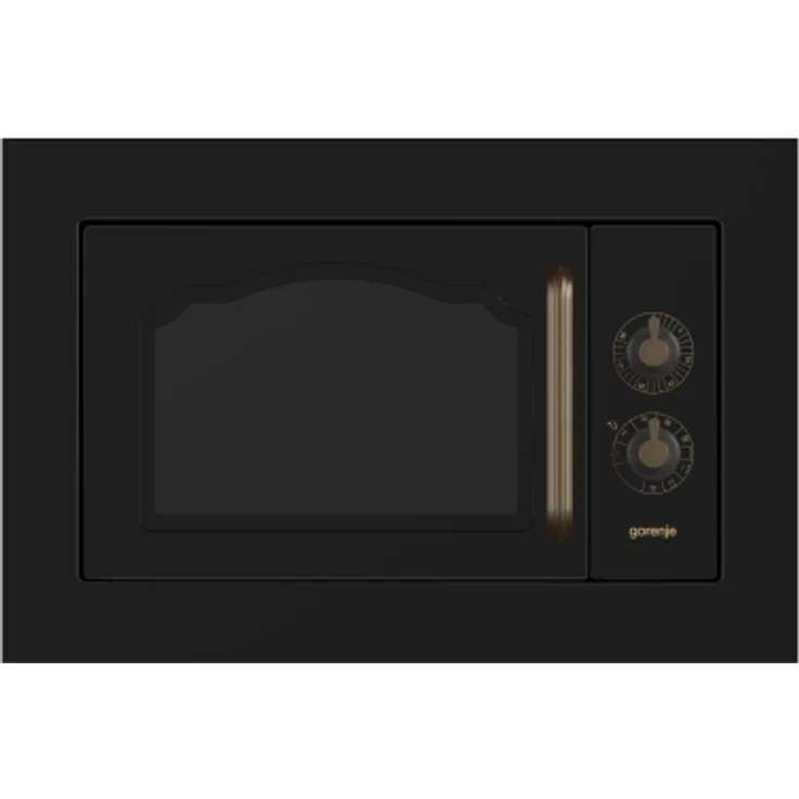 Gorenje BM235CLB Mikrowelle, 23 Liter Garraum, 800 W, Einbaugerät, 5 Leistungsstufen, Drehregler, schwarz - Preisvergleich