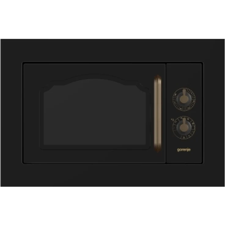 Gorenje BM235CLB Mikrowelle, 23 Liter Garraum, 800 W, Einbaugerät, 5 Leistungsstufen, Drehregler, schwarz - Preisvergleich