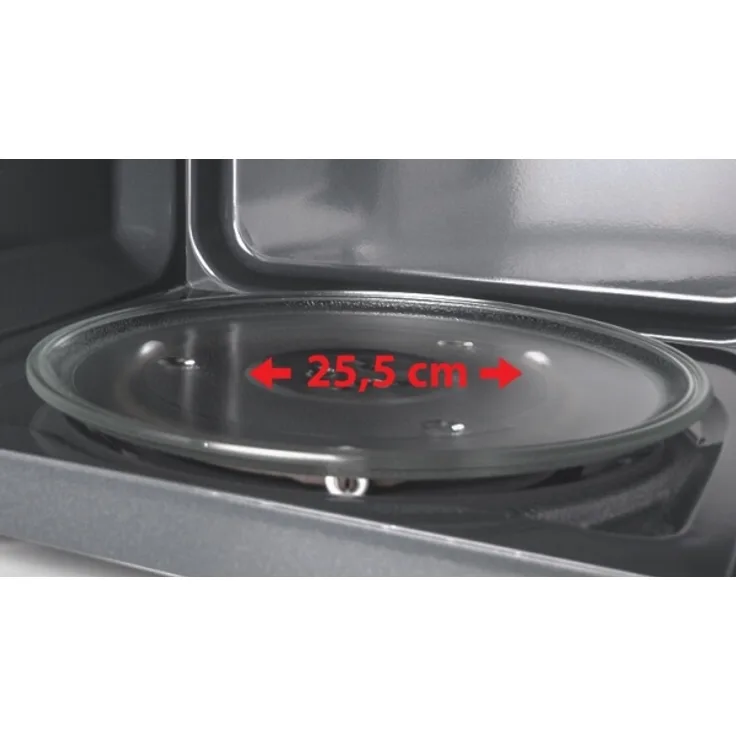 Toshiba MWP-MG20P Mikrowelle mit Grill, 20 Liter Garraum, 700 Watt, 5 Leistungsstufen, 35 Min Timer, Drehregler, weiß, schwarz