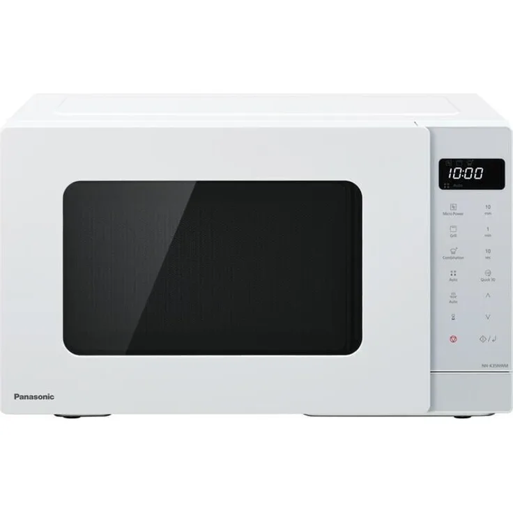Panasonic NNK35NWMEPG Mikrowelle mit Grill, 24 Liter Garraum, 900 Watt, Schnellstart, Timer, Automatik-Programme, 8 Programme, weiß
