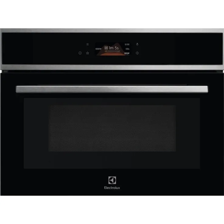 Electrolux EVM8E08X Mikrowelle mit Grill, 42 Liter Garraum, 1000 Watt, LCD-Display, Timer, schwarz