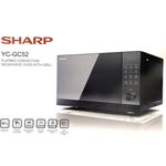 Sharp YC-GC52B-EB Mikrowelle, 25 Liter, 900 W, mit Grill, Heißluft, Standgerät, Auftaufunktion, Timer-Funktion, Kindersicherung, Lautlos-Modus, ECO-Funktion, schwarz