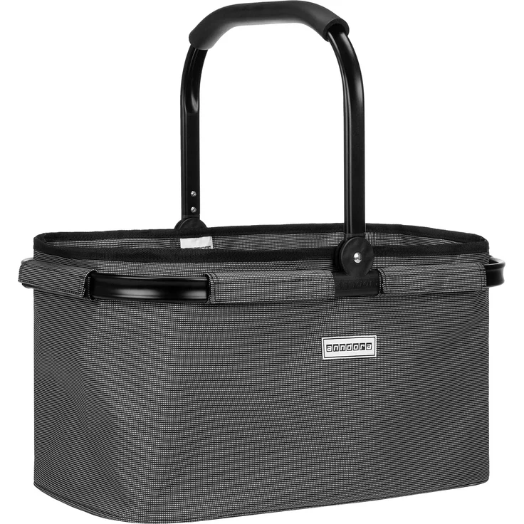 anndora Einkaufskorb mit Klapphenkel, 22 Liter, 48 x 30 x 25 cm, grau – Bild 2