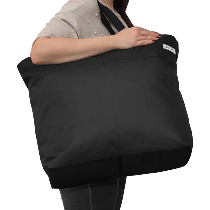 anndora XXL Shopper, 40 Liter Schultertasche, Einkaufstasche, schwarz – Bild 4
