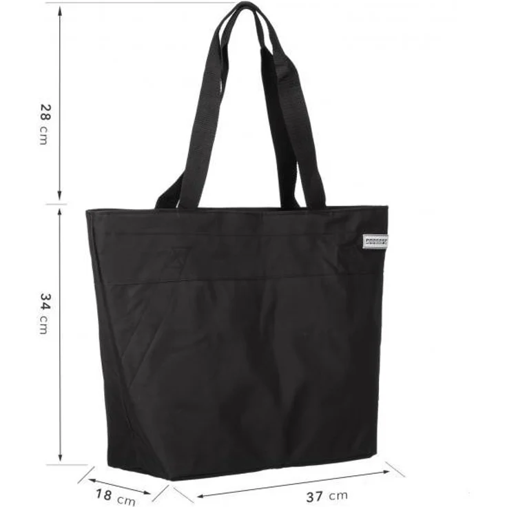anndora Shopper, 17 Liter Schultertasche, Einkaufstasche, schwarz – Bild 2