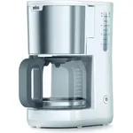 Braun PurShine 1 KF 1500 WH Filterkaffeemaschine, 10 Tassen, weiß