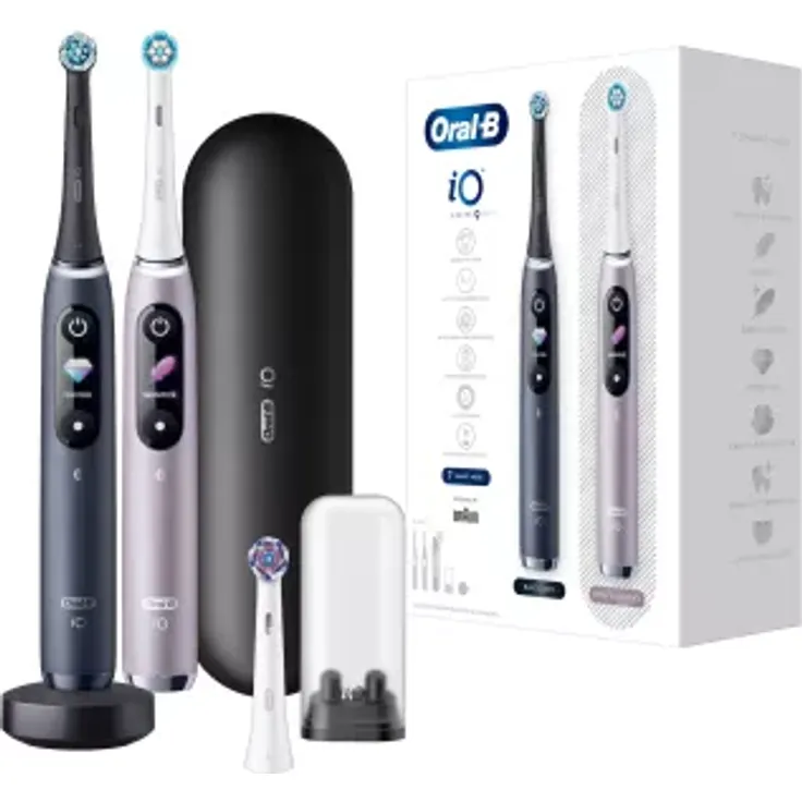 Oral-B iO Series 9 Black Onyx/Rose Quartz Elektrische Zahnbürste mit 2. Handstück – Bild 1