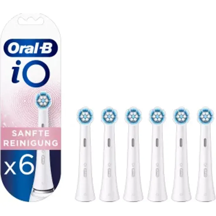 Oral-B iO Sanfte Reinigung 6er Aufsteckbürsten Sensitive Clean – Bild 1
