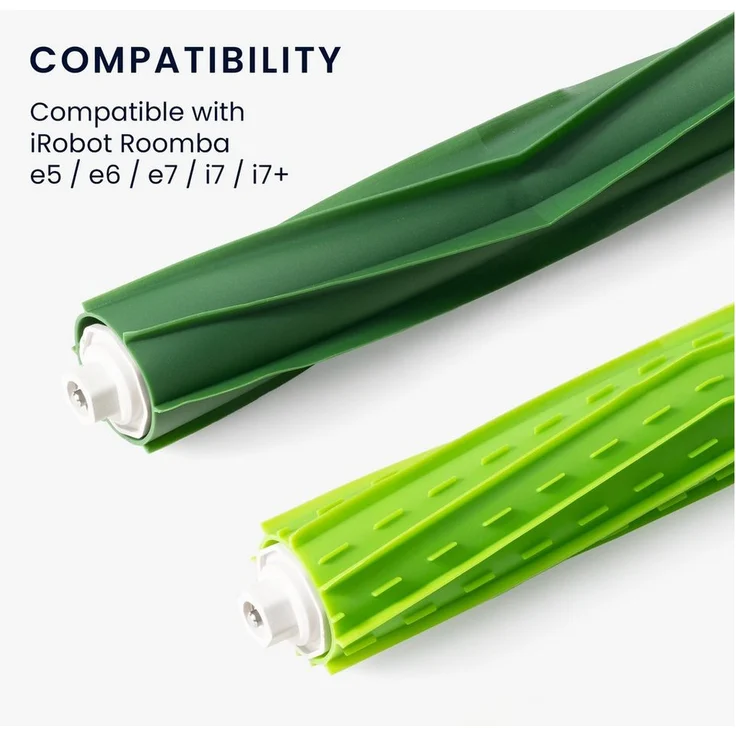 kwmobile Saugroboter Zubehör-Set, 4x Hauptbürste kompatibel mit iRobot Roomba e5 / e6 / e7 / i7 / i7+ - Bürste für Staubsaugroboter - Staubsauger Zubehör Saugroboter Ersatzteil Set – Bild 2