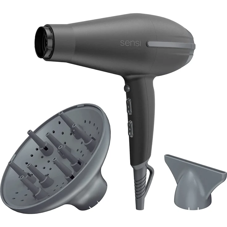 Ga.Ma Italy Professional Phon Tempo 5D Sensi Haartrockner, 2200 W, Innovative 5D Ultra Ozone Ion Protect, inkl. Diffusor, grau – Bild 1