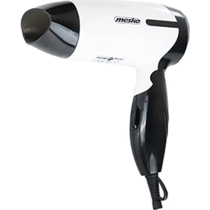Mesko MS 2262 Haartrockner, 1000W, 2 Temperaturstufen, schwarz, weiß – Bild 1