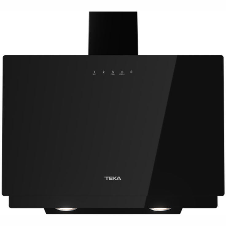 Teka DVN 67050 TTC Kopffreihaube, Wandmontage, Gebläsestufen 3 + Intensiv, Breite 60 cm, schwarz