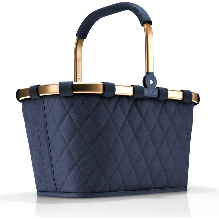reisenthel carrybag Einkaufskorb mit Henkel Einkaufstasche Shopping Tragetasche frame rhombus midnight gold – Bild 1