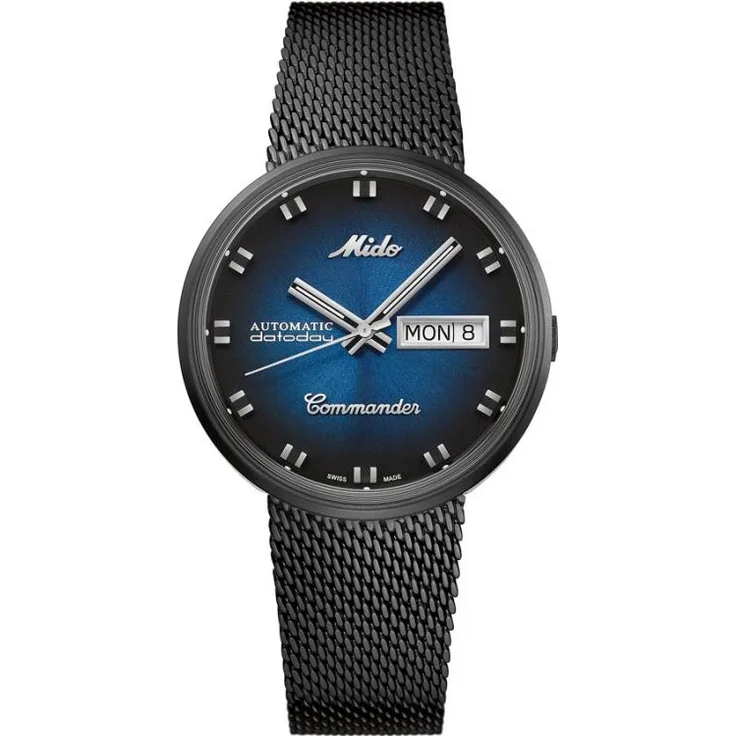 Mido COMMANDER GR A BLACK BLUE DIAL M842932511 Damen Automatikuhr