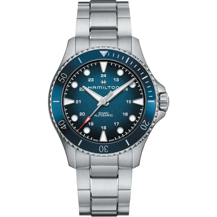 Hamilton Herren Uhr H82505140 Khaki Navy Scuba Automatik, Edelstahl, Keramik