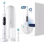 Oral-B iO Series 7N elektrische Zahnbürste, 5 Reinigungsprogramme, inkl. 2 Aufsteckbürsten, Reiseetui & Mini-Aufbewahrungsbox white alabaster