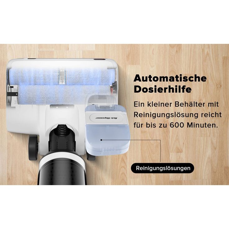 Roborock Dyad Pro Waschsauger, 43 min Akkubetrieb, Selbstreinigungs- und Trockensystem, Nass- und Trockensaugen, weiß-schwarz – Bild 8