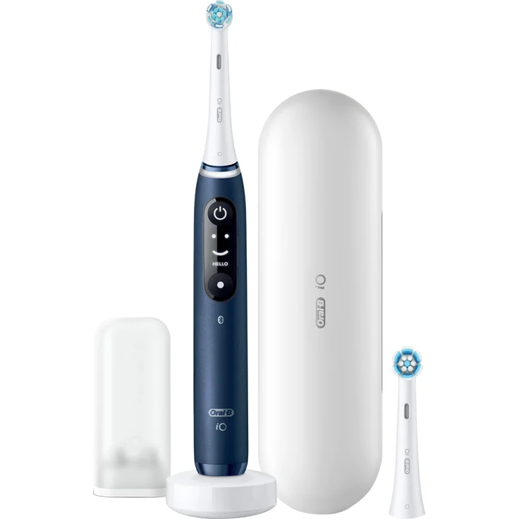 Oral-B iO Series 7N, sapphire blue, mit intelligenter Andruckkontrolle & LED-Display, inkl. 1 Aufsteckbürste, Premium Reiseetui & Mini-Aufbewahrungsbox – Bild 2