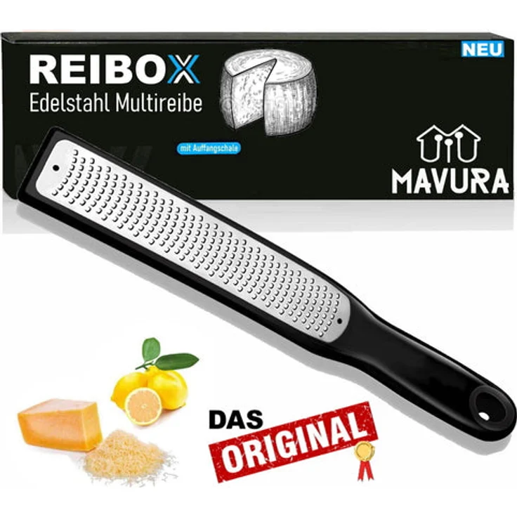 REIBOX Käse Reibe Zester Parmesan Hobel Schokoladen Zitronen Muskatnuss Raspel – Bild 1