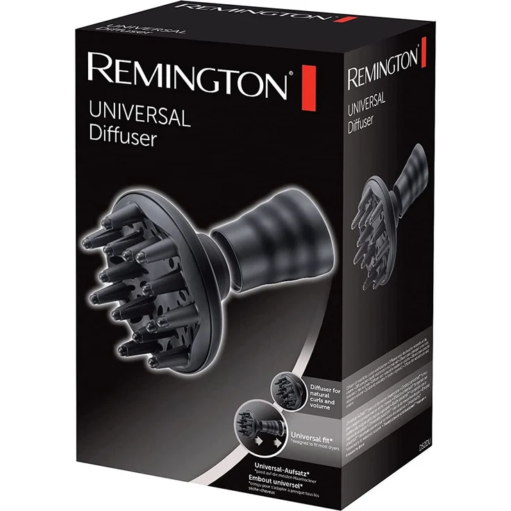 Remington D52DU Universal Diffusor-Aufsatz, für fast alle Haartrockner, natürliche Locken, schwarz – Bild 4