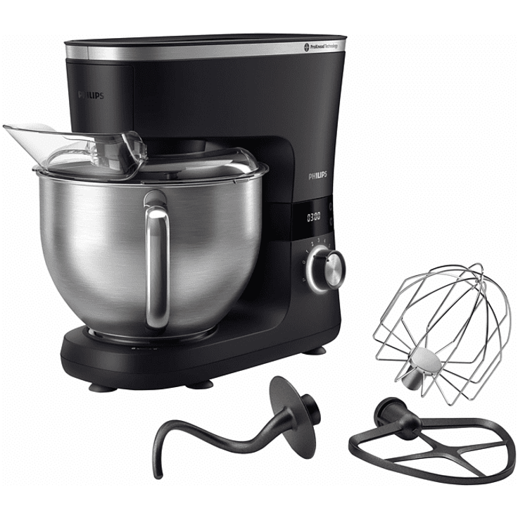 Philips HR7962 Series 7000 Küchenmaschine, 1000 W, 5,5 Liter, 8 Geschwindigkeiten, Metall, Kunststoff, schwarz – Bild 4
