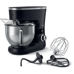 Philips HR7962 Series 7000 Küchenmaschine, 1000 W, 5,5 Liter, 8 Geschwindigkeiten, Metall, Kunststoff, schwarz