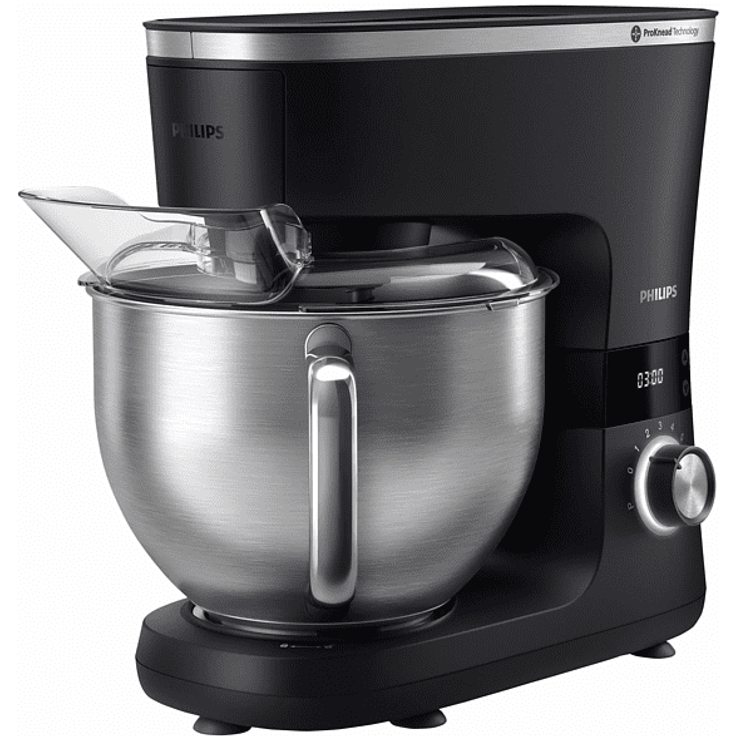 Philips HR7962 Series 7000 Küchenmaschine, 1000 W, 5,5 Liter, 8 Geschwindigkeiten, Metall, Kunststoff, schwarz – Bild 3