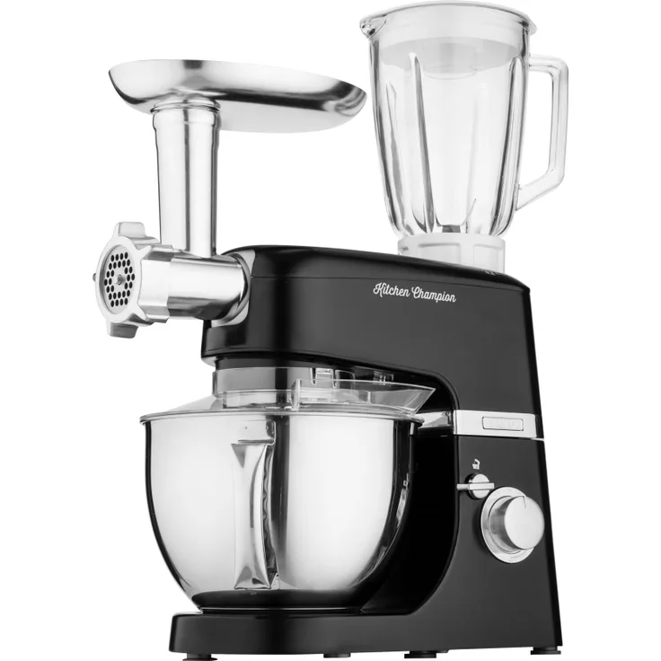 Sencor STM 6359BK Küchenmaschine, 1000 Watt, 4,5 Liter, 8 Geschwindigkeiten, inkl. Standmixer, Fleischwolf, schwarz