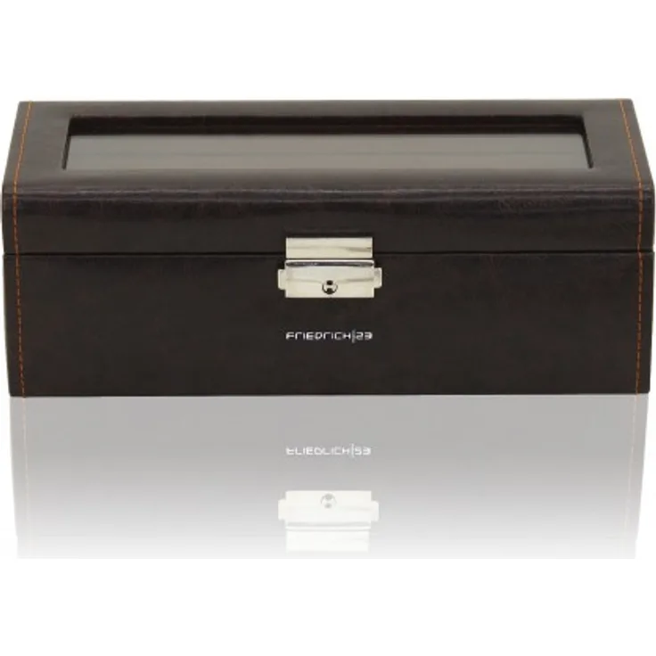 Friedrich Uhrenbox mit Sichtfenster Bond 4 braun