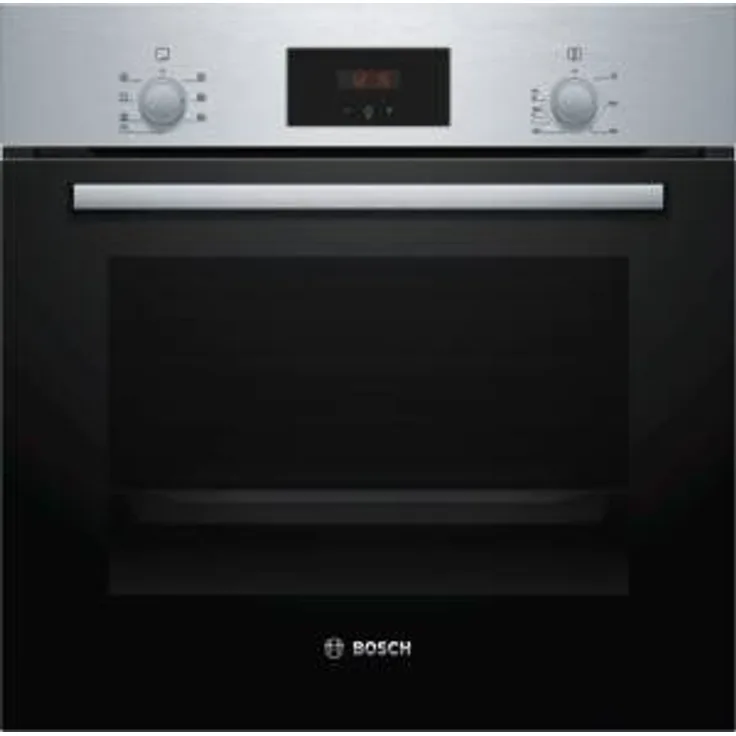 Bosch HBD231CR62 Backofenset, Einbaubackofen HBF133BR0 + Backblech HEZ431002 + Glaskeramikkochfeld PKN645BA2E, Einbaugerät, Breite 59,4 cm, Garraum 66 l, edelstahl, schwarz