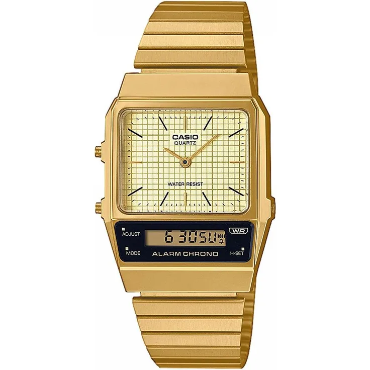 Casio Uniexarmbanduhr AQ-800EG-9AEF Vintage Edelstahl