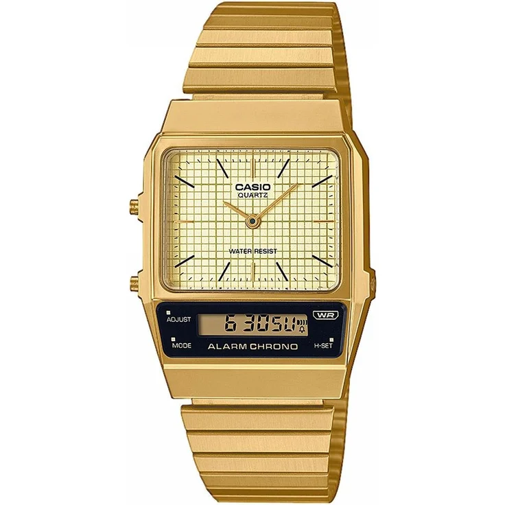 Casio Uniexarmbanduhr AQ-800EG-9AEF Vintage Edelstahl