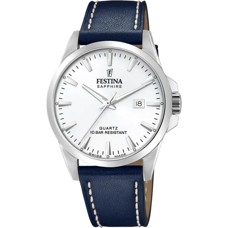 Festina Herren Uhr F20025/2 Edelstahl, Swiss Made