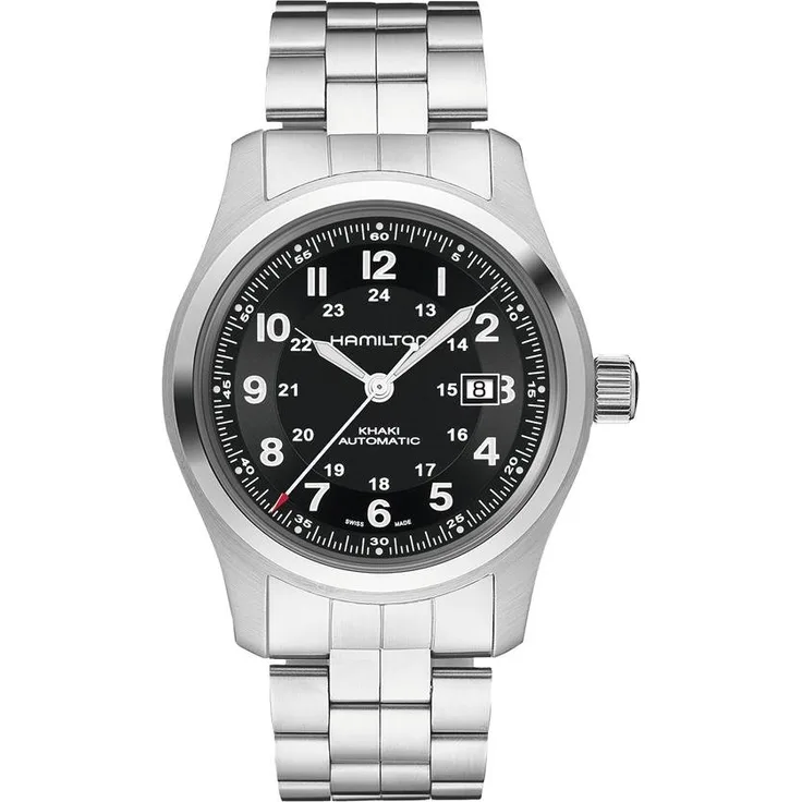 Hamilton Herren Uhr H70515137 Khaki Field Automatik, Edelstahl