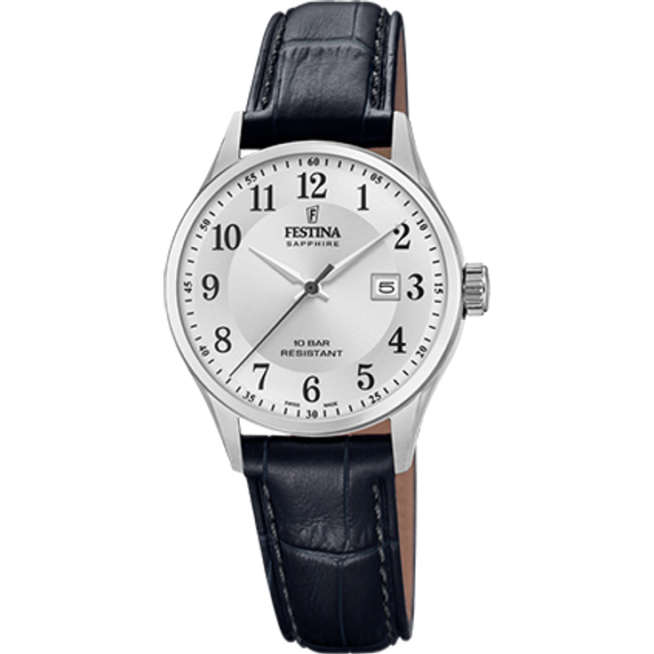 Festina Damen Uhr F20009/5 Swiss Made Leder schwarz
