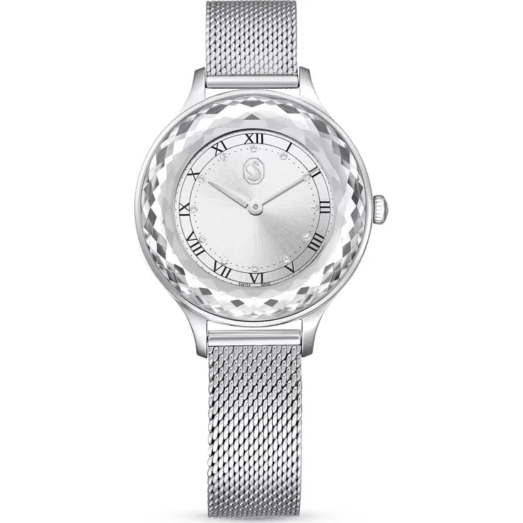 Swarovski Damen Uhr Octea Nova 5650039 Schweizer Produktion, Metallarmband, Silberfarben, Edelstahl