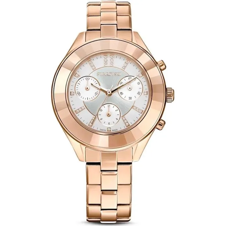 Swrovski Damen Uhr 5612194 Octea Lux Sport, Metallarmband Roséfarben, Roségoldfarbenes Finish