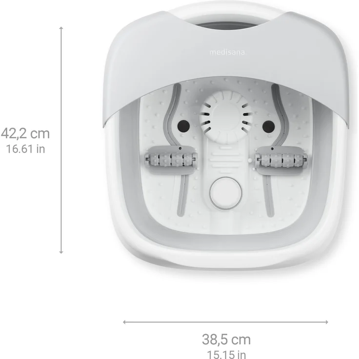 medisana FS 886 Fußbad mit Massagefunktion Fußbadewanne Wärmefunktion faltbares und elektrisches Fußbad Wanne bis Schuhgröße 45 – Bild 2