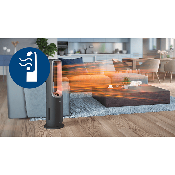 PHILIPS AMF87015 Air Performer Serie 8000 3 in 1 Luftreiniger mit Kühl- und Heizfunktion DunkelgrauSilber 2200 Watt, Raumgröße: 70 m², Vorfilter, HEPA- Aktivkohlefilter – Bild 3