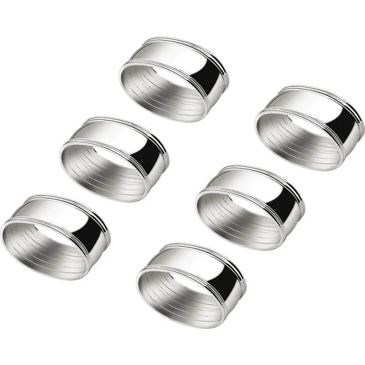 Zilverstad Servietten, Stoffserviettenring 6er Set 6 x, 5.5 x 4 cm 