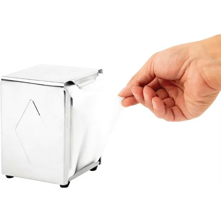 Olympia Edelstahl Serviettenspender, 14 x 9,5cm