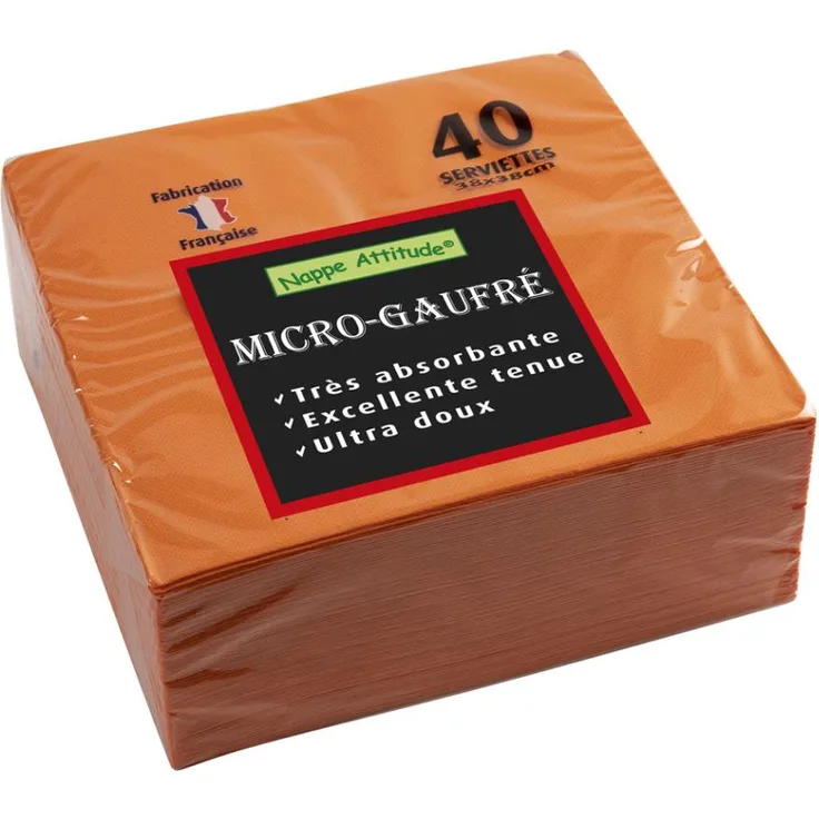 PROnappe Dinner Servietten, 380 x 380 mm, orange