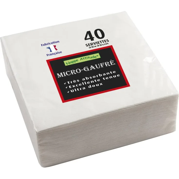 PROnappe Dinner Servietten, 380 x 380 mm, weiß