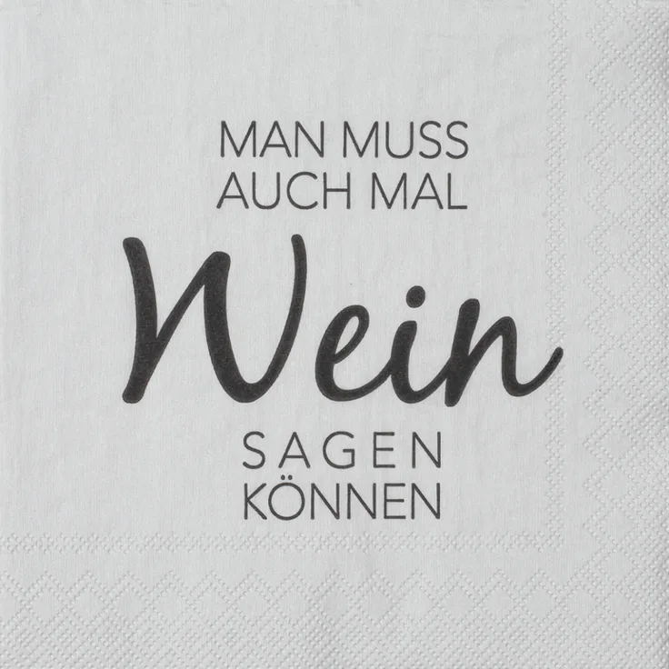 Räder Cocktailservietten 25x25cm Man muss auch mal Wein sagen 20 Stk. 