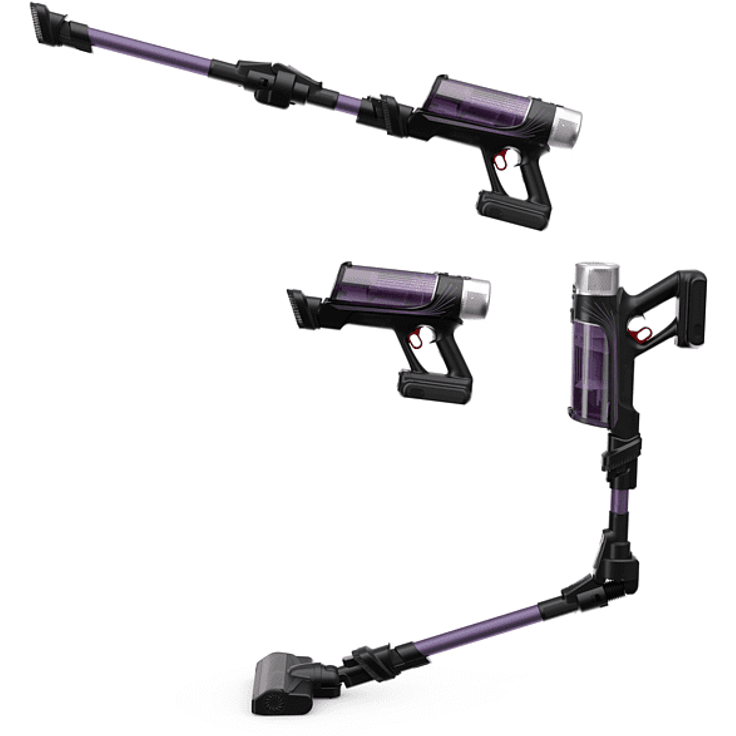 Rowenta RH2039 X-Force Flex 9.60 Allergy Handstaubsauger, 45 min Akkubetrieb, mit Flex-Gelenk, schwarz-lila – Bild 3