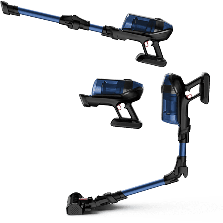 Rowenta RH98C0 X-Force Flex 12.60 Aqua Handstaubsauger, 45 min Akkubetrieb, mit Aqua-Düse, schwarz-blau – Bild 3