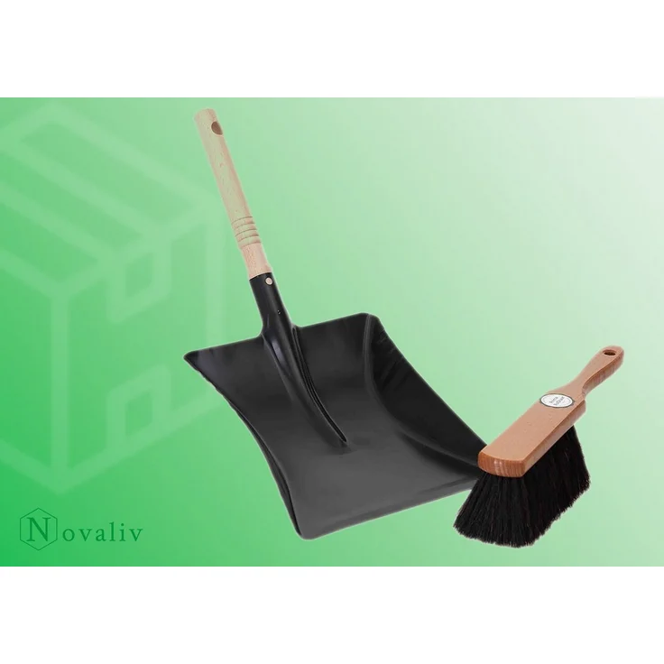 Novaliv Kehrgarnitur, kehren draußen, (Spar-Set, 3-tlg., Straßenbesen, Kehrblech, Handfeger), robuste Elastonborsten – Bild 4
